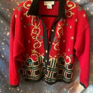 Vintage 90s Fancy Mom Christmas Sweater